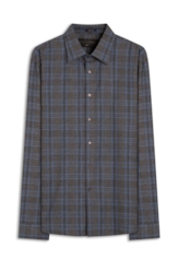 Camisa Xadrez Nagano Classic Cinza Medio