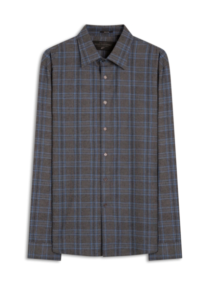 Camisa Xadrez Nagano Classic Cinza Medio