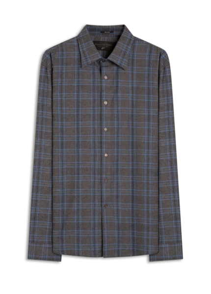 Camisa Xadrez Nagano Classic Cinza Medio