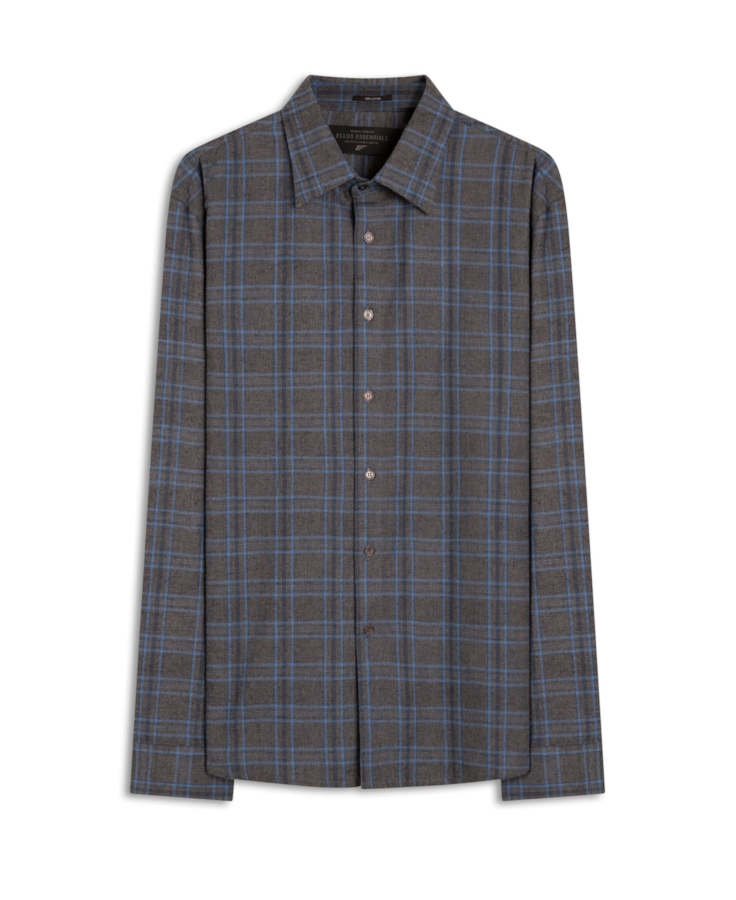 Camisa Xadrez Nagano Classic Cinza Medio