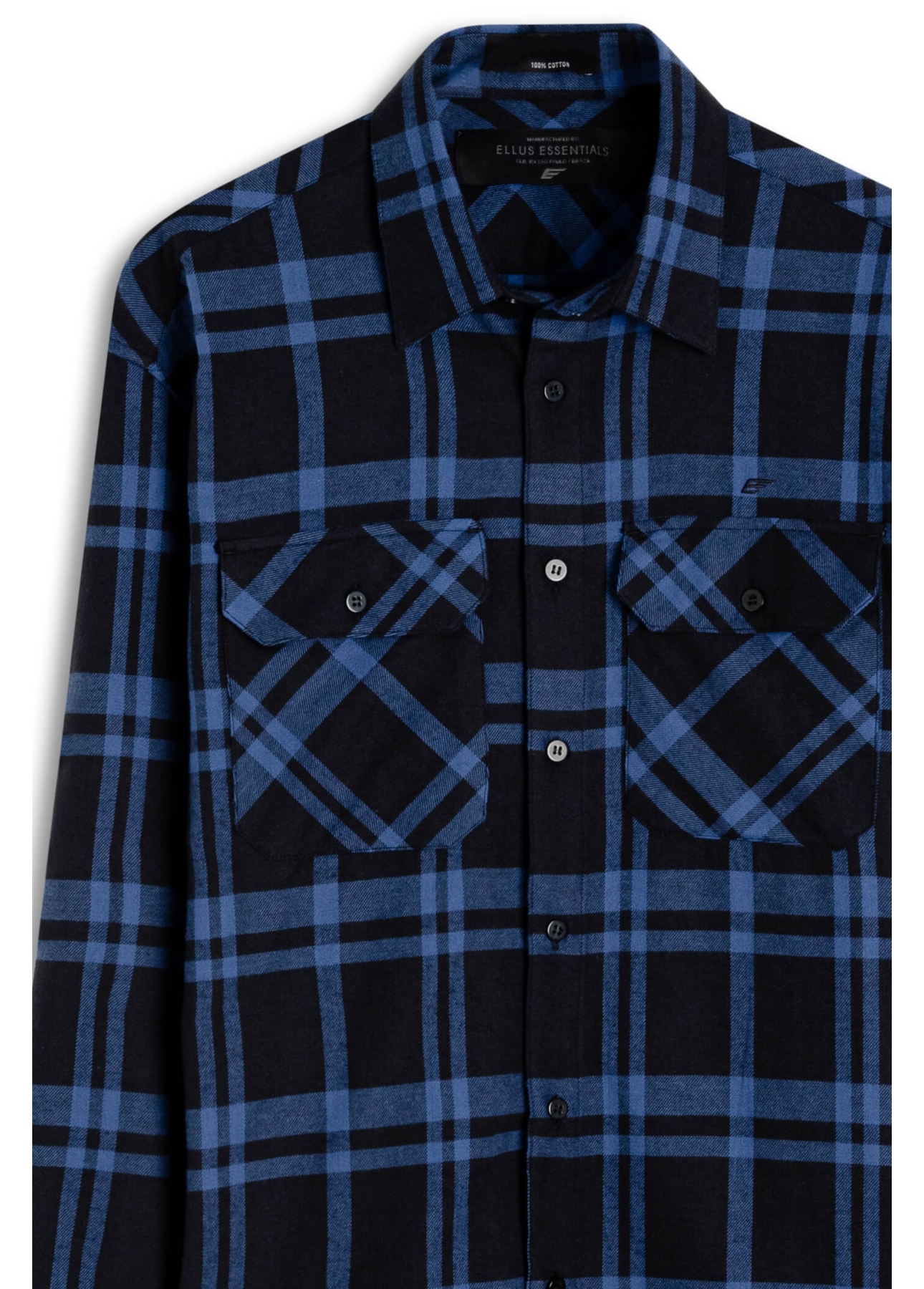 Camisa Xadrez Renoir Overshirt Irish Azul Bic