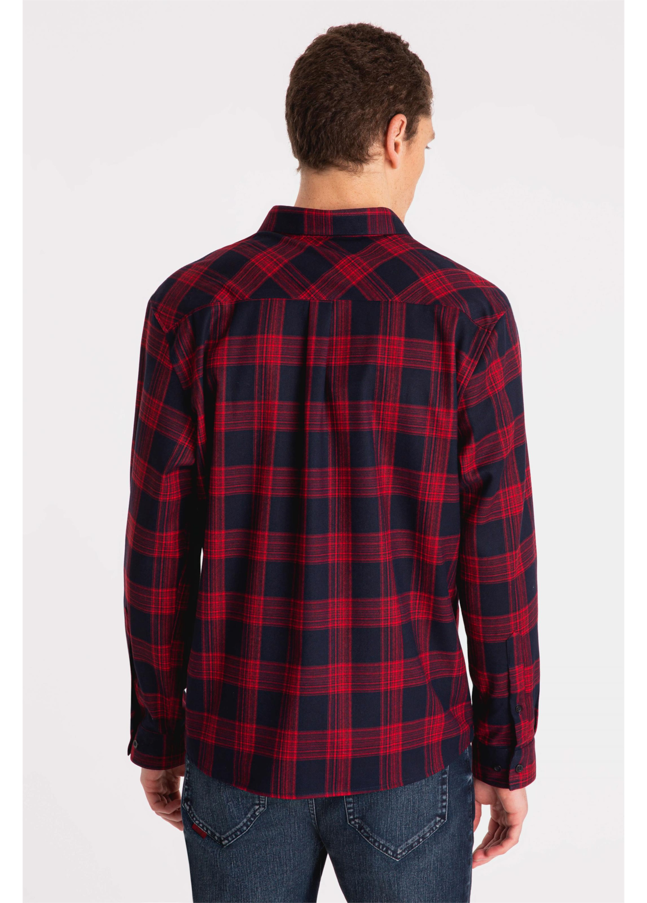 Camisa Xadrez Scarff Plaid Bordeaux