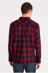 Camisa Xadrez Scarff Plaid Bordeaux