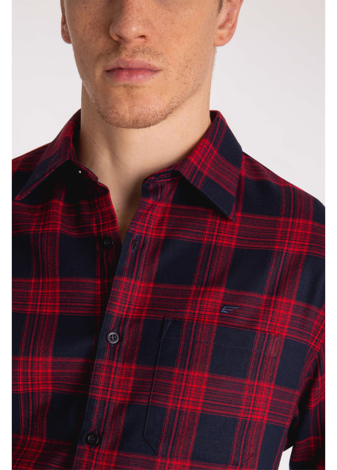 Camisa Xadrez Scarff Plaid Bordeaux