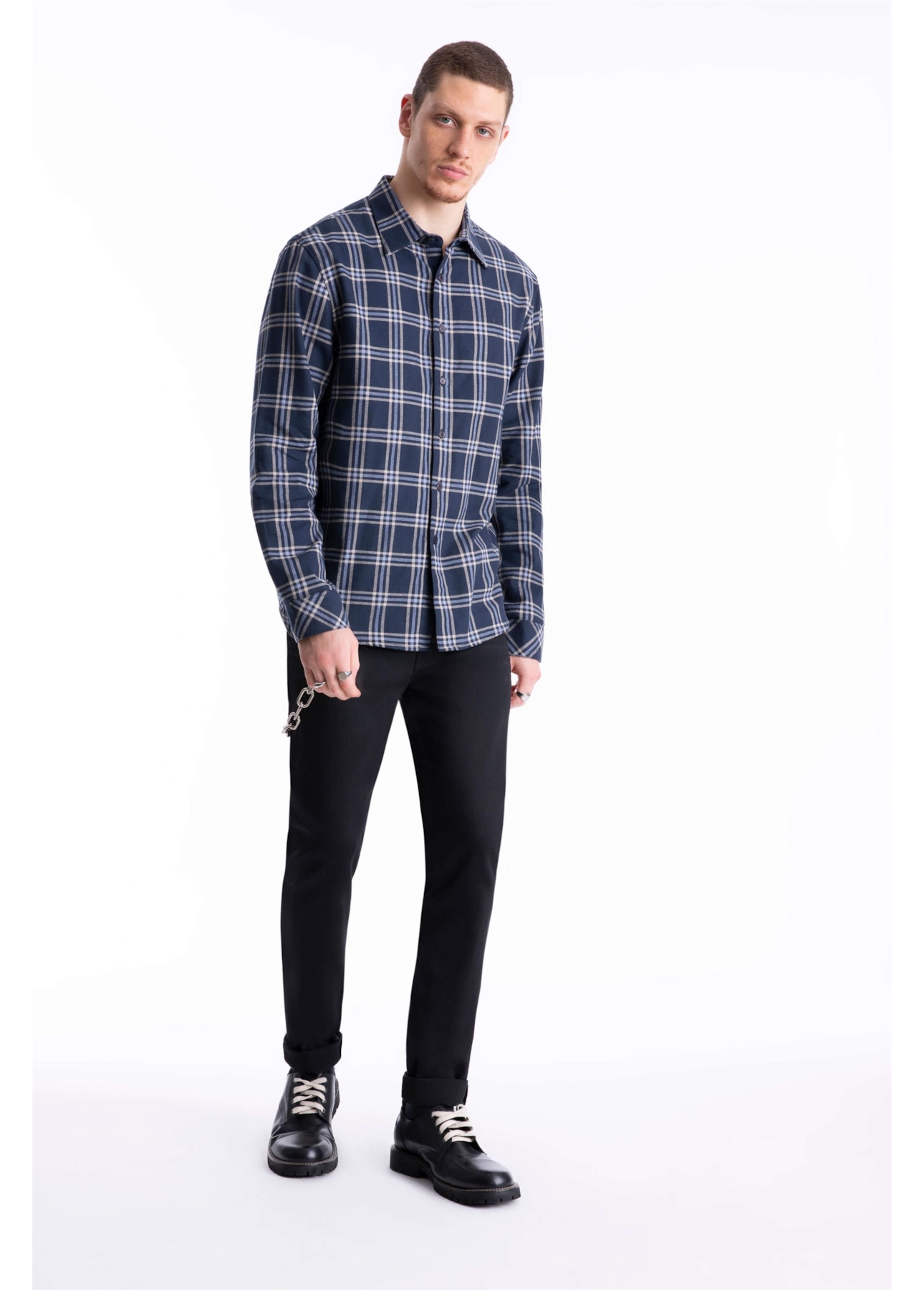 Camisa Xadrez Tromso Classic Dark Navy