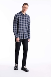 Camisa Xadrez Tromso Classic Dark Navy