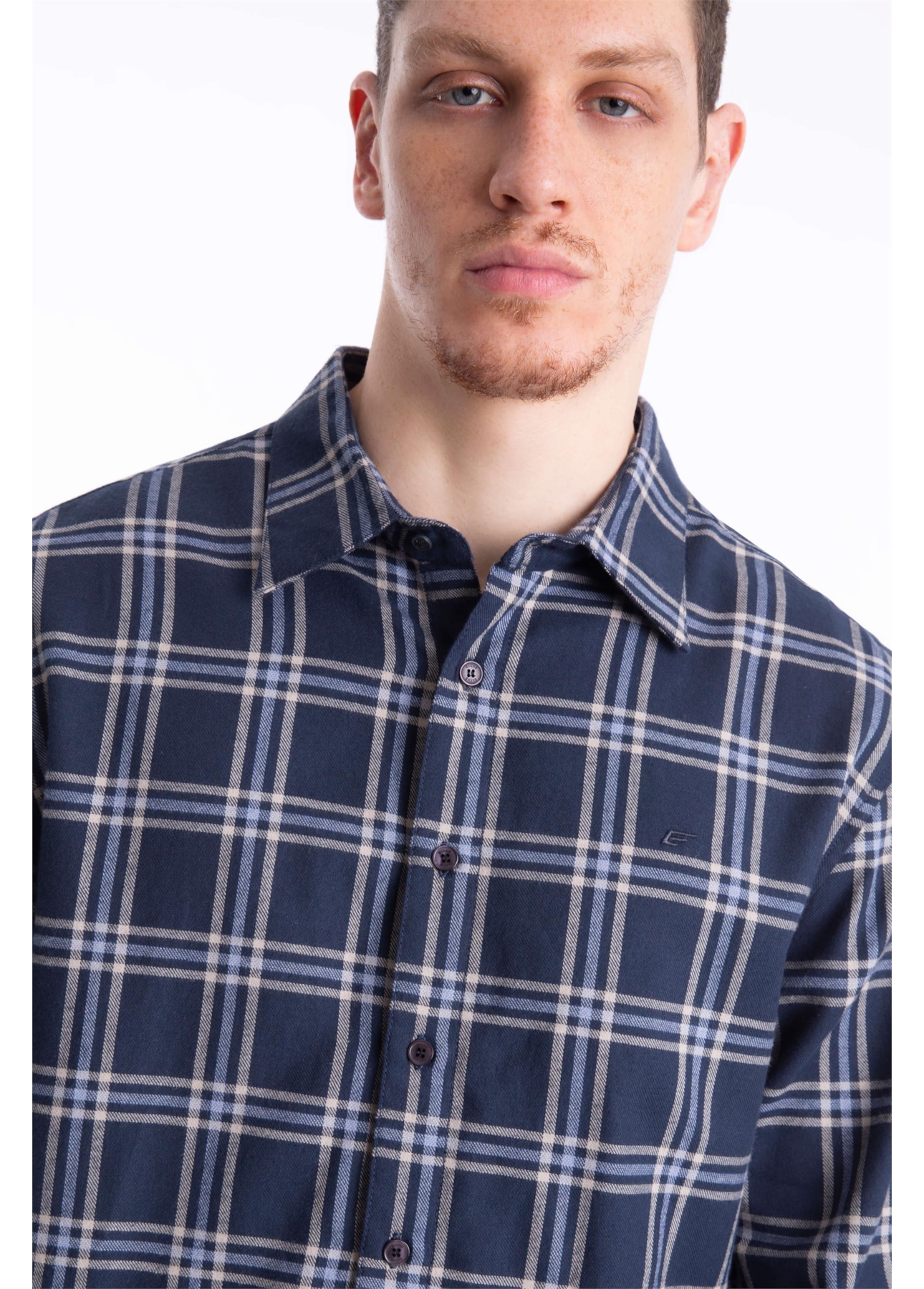 Camisa Xadrez Tromso Classic Dark Navy