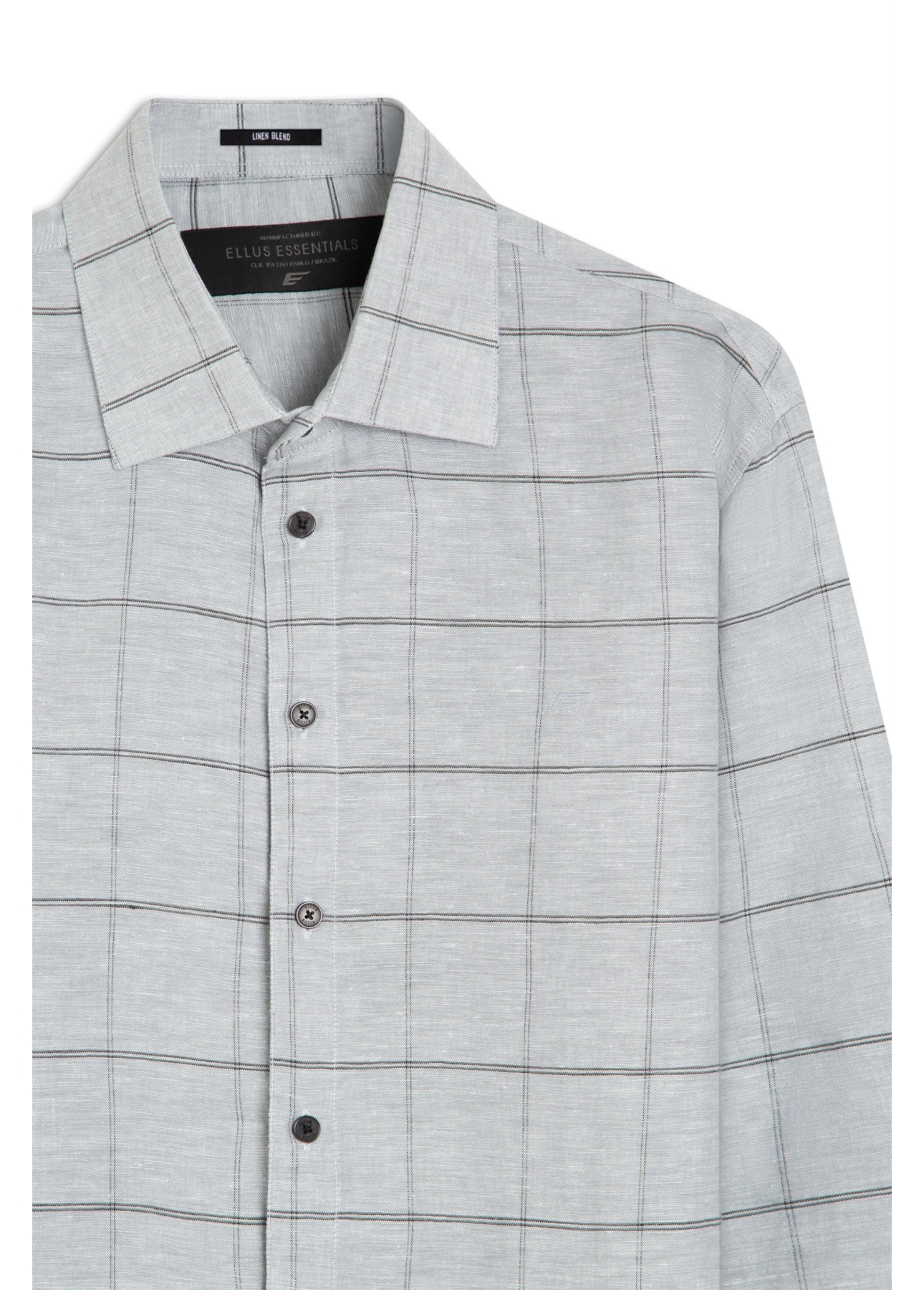 Camisa Xadrez Twins Classic Italian Cinza