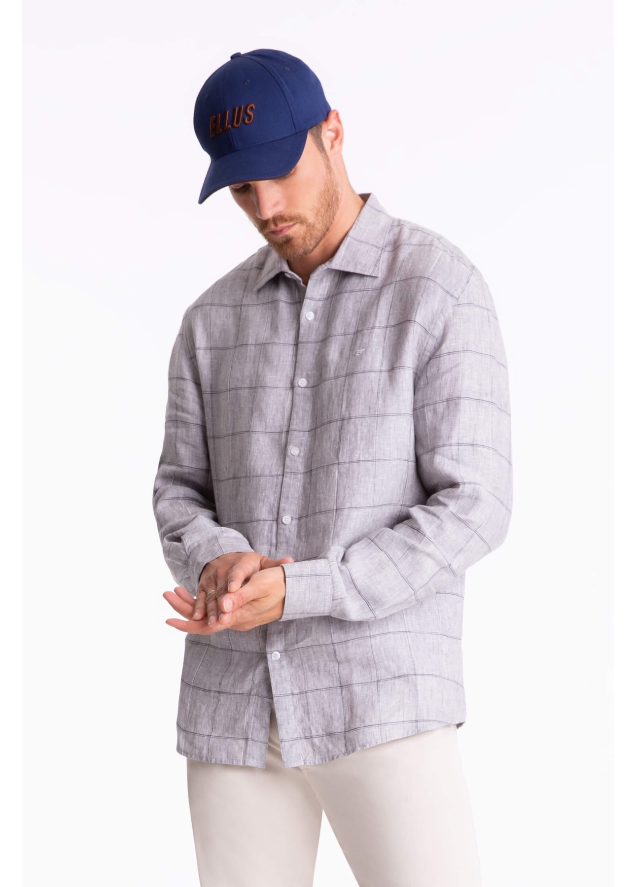 Camisa Xadrez Twins Classic Italian Cinza