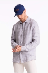 Camisa Xadrez Twins Classic Italian Cinza