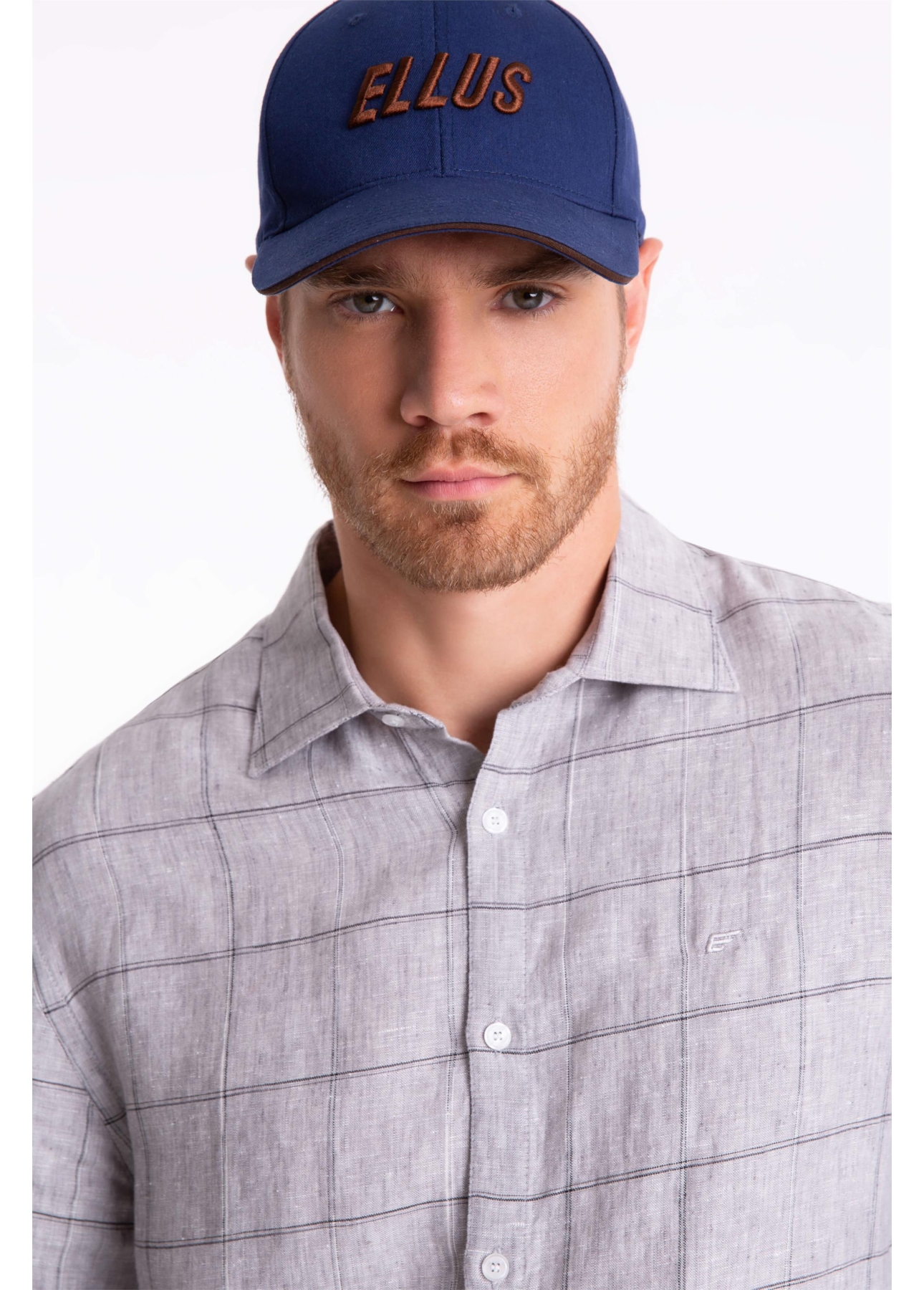 Camisa Xadrez Twins Classic Italian Cinza