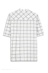 Camisa Xadrez Voil Plaid Overshirt Branco