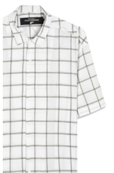 Camisa Xadrez Voil Plaid Overshirt Branco
