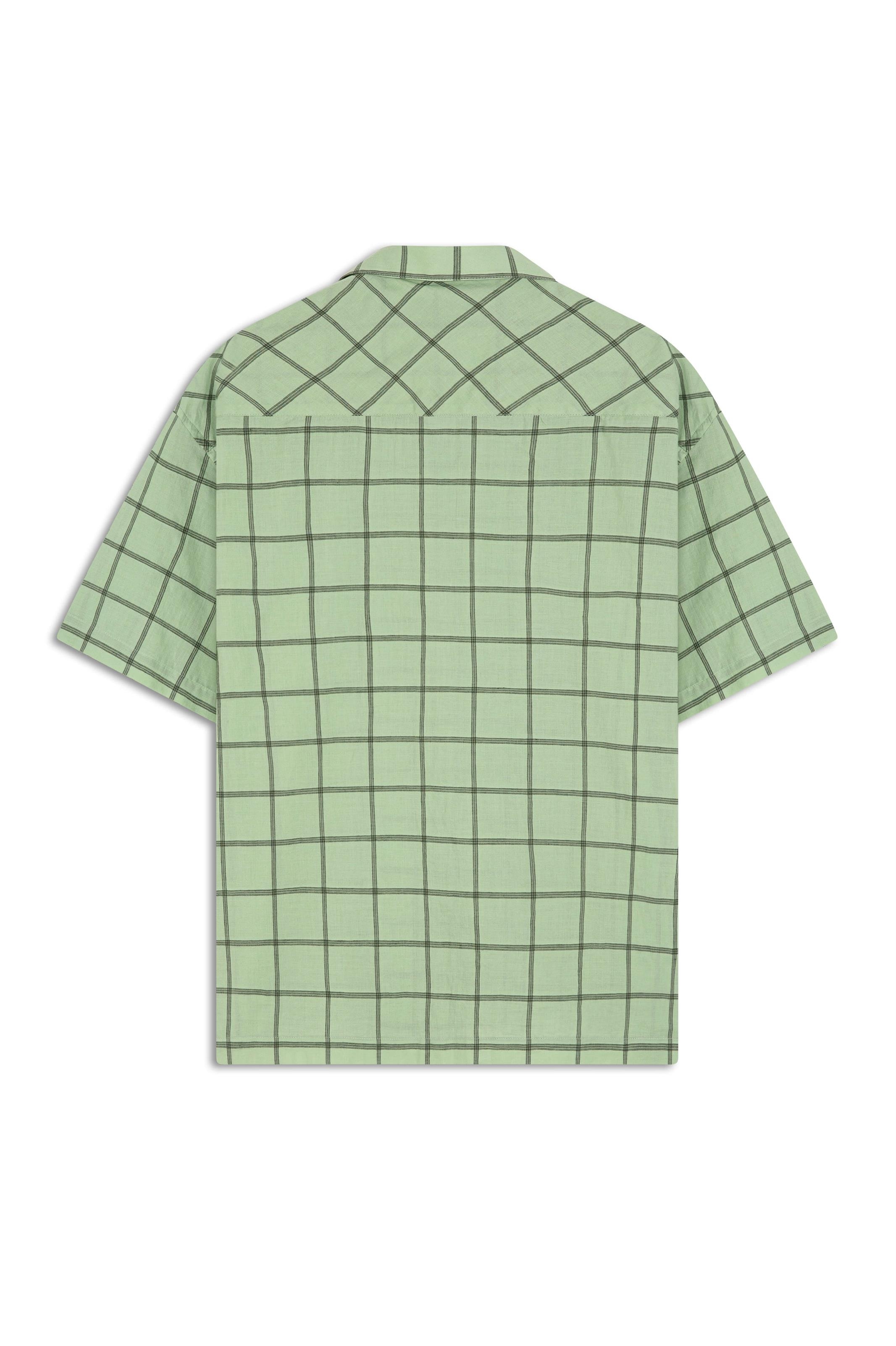 Camisa Xadrez Voil Plaid Overshirt Verde