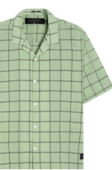 Camisa Xadrez Voil Plaid Overshirt Verde