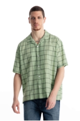 Camisa Xadrez Voil Plaid Overshirt Verde