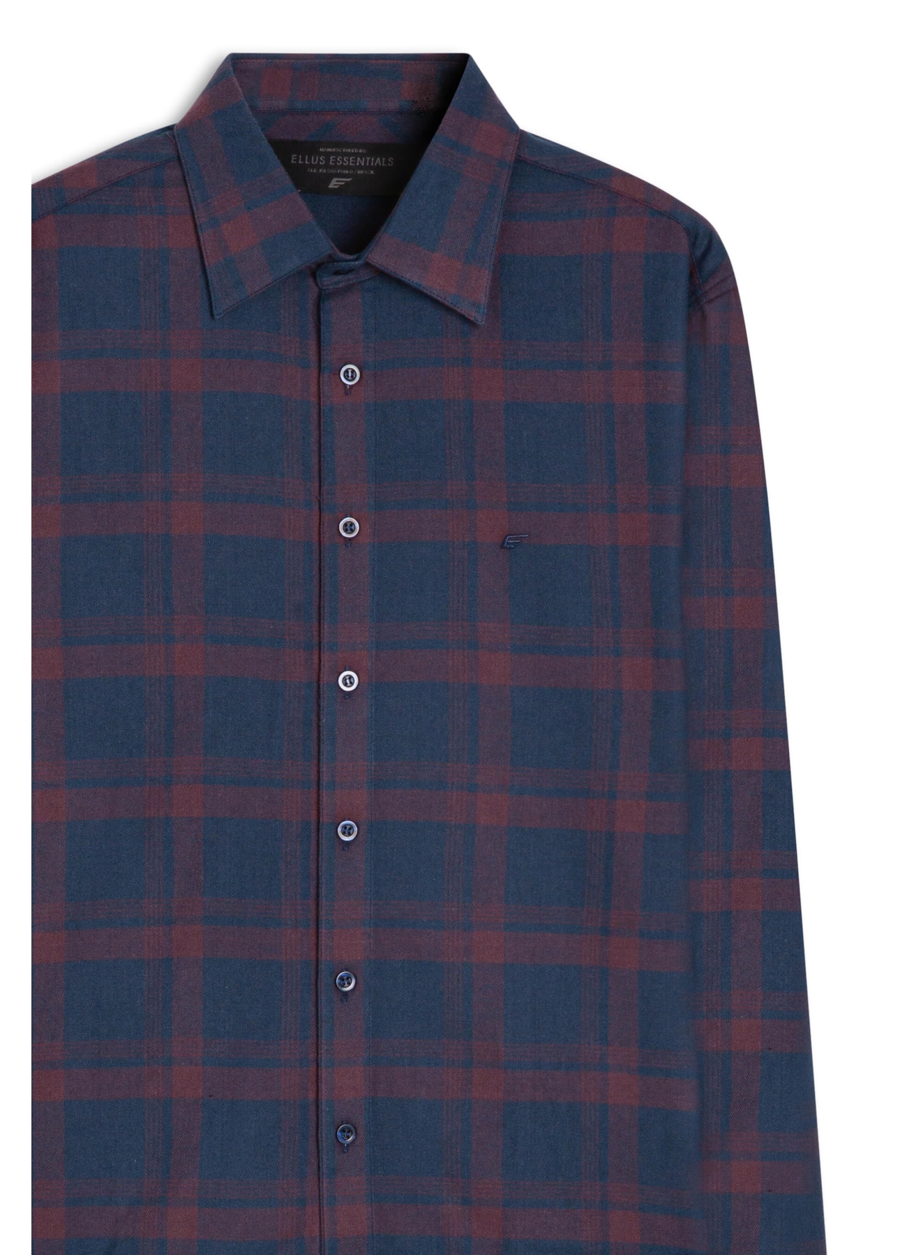 Camisa Xadrez Wool Touch Blas Plaid Classic Bordeaux