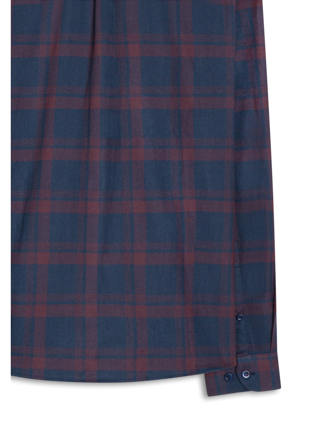 Camisa Xadrez Wool Touch Blas Plaid Classic Bordeaux