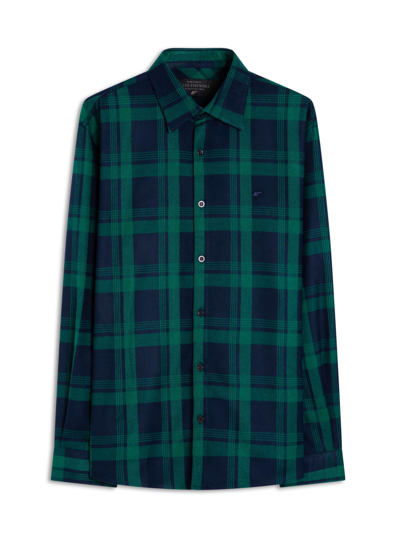 Camisa Xadrez Wool Touch Blas Plaid Classic Verde Escuro