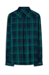 Camisa Xadrez Wool Touch Blas Plaid Classic Verde Escuro