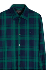 Camisa Xadrez Wool Touch Blas Plaid Classic Verde Escuro