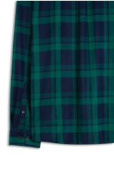Camisa Xadrez Wool Touch Blas Plaid Classic Verde Escuro