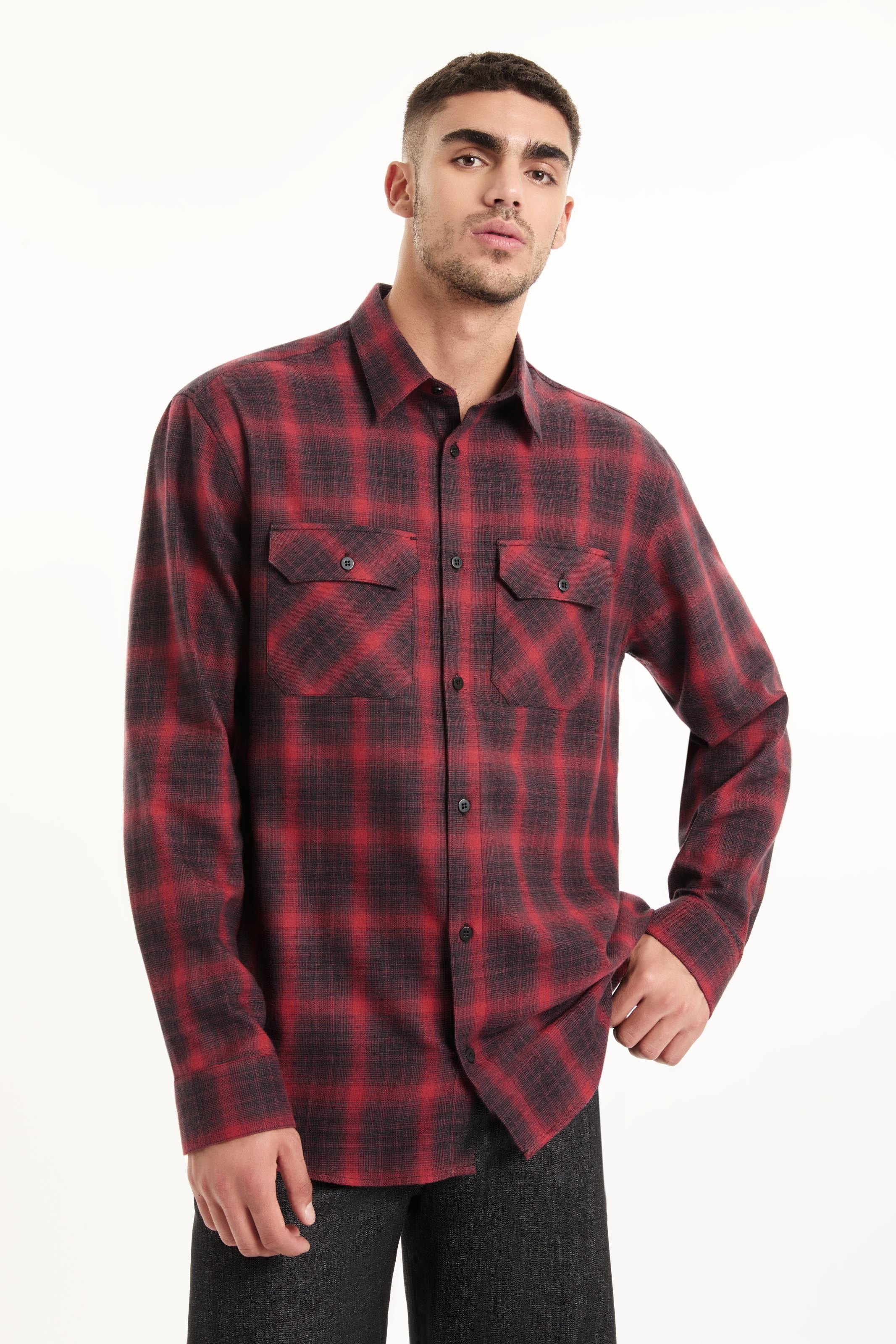 CTHY HIGHEND FLANNELANA WOOL SHIRTS シャツ Camisa Xadrez Wool Touch Denmark Loose Cereja