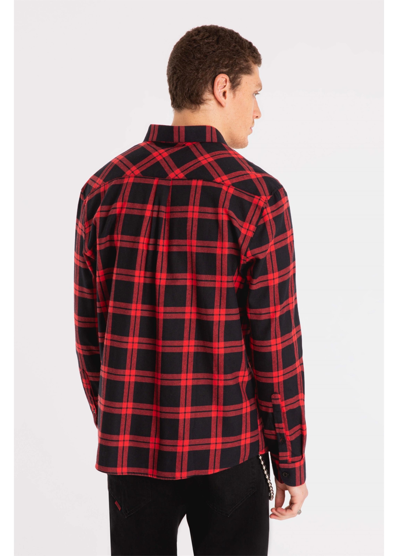 Camisa Xadrez Wool Touch Difusion Plaid Vermelho
