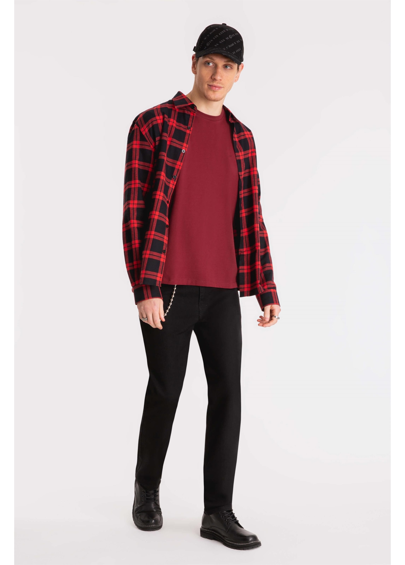 Camisa Xadrez Wool Touch Difusion Plaid Vermelho