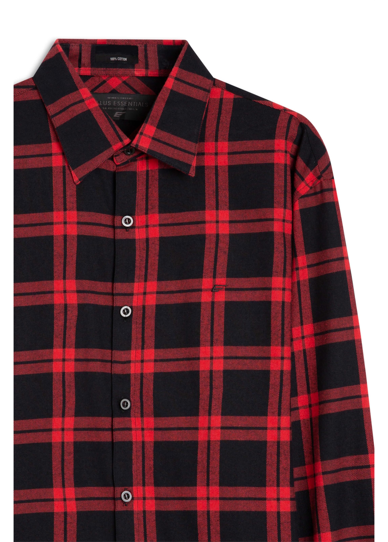 Camisa Xadrez Wool Touch Difusion Plaid Vermelho
