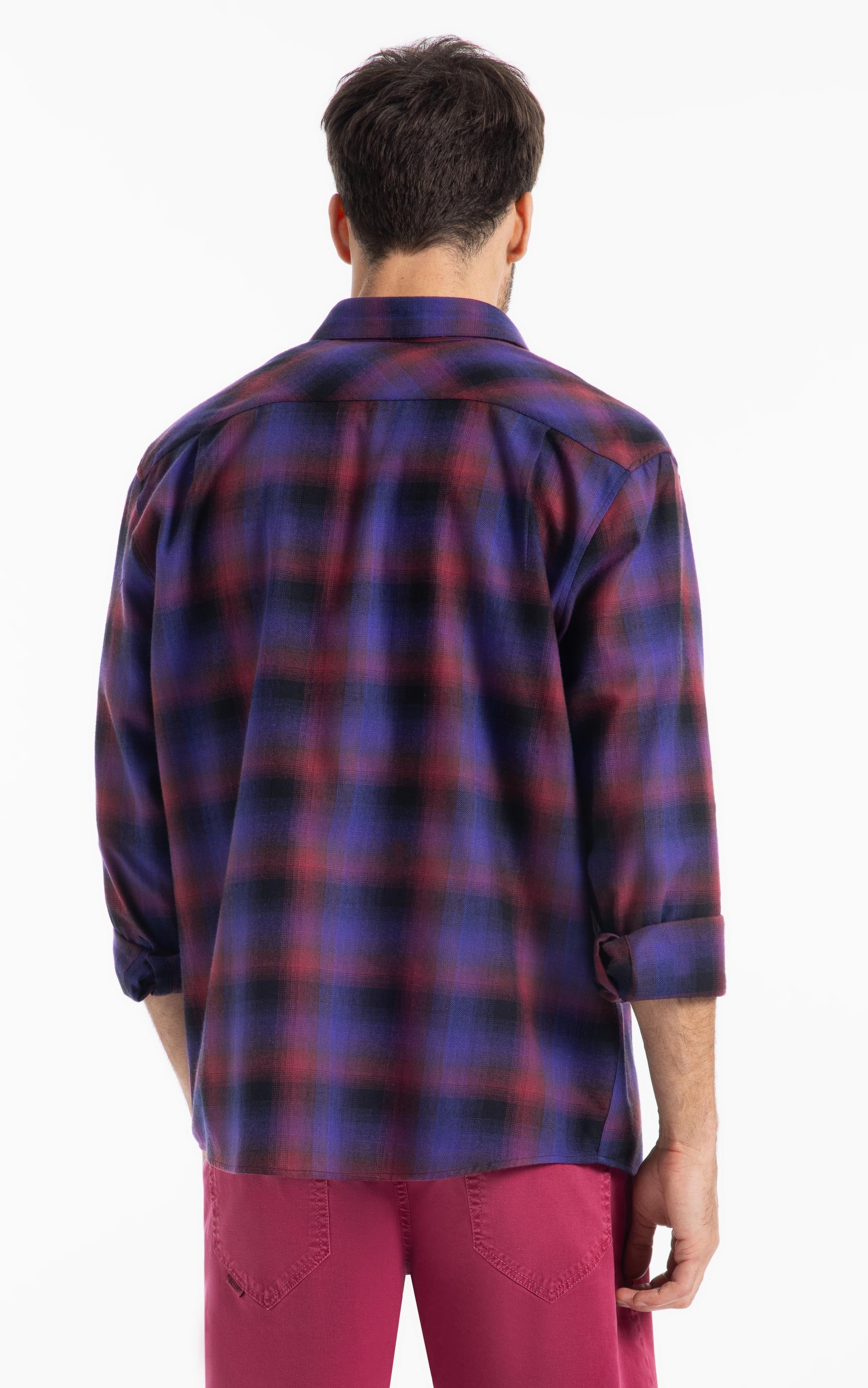 Camisa Xadrez Wool Touch Estonia Xangai Vinho