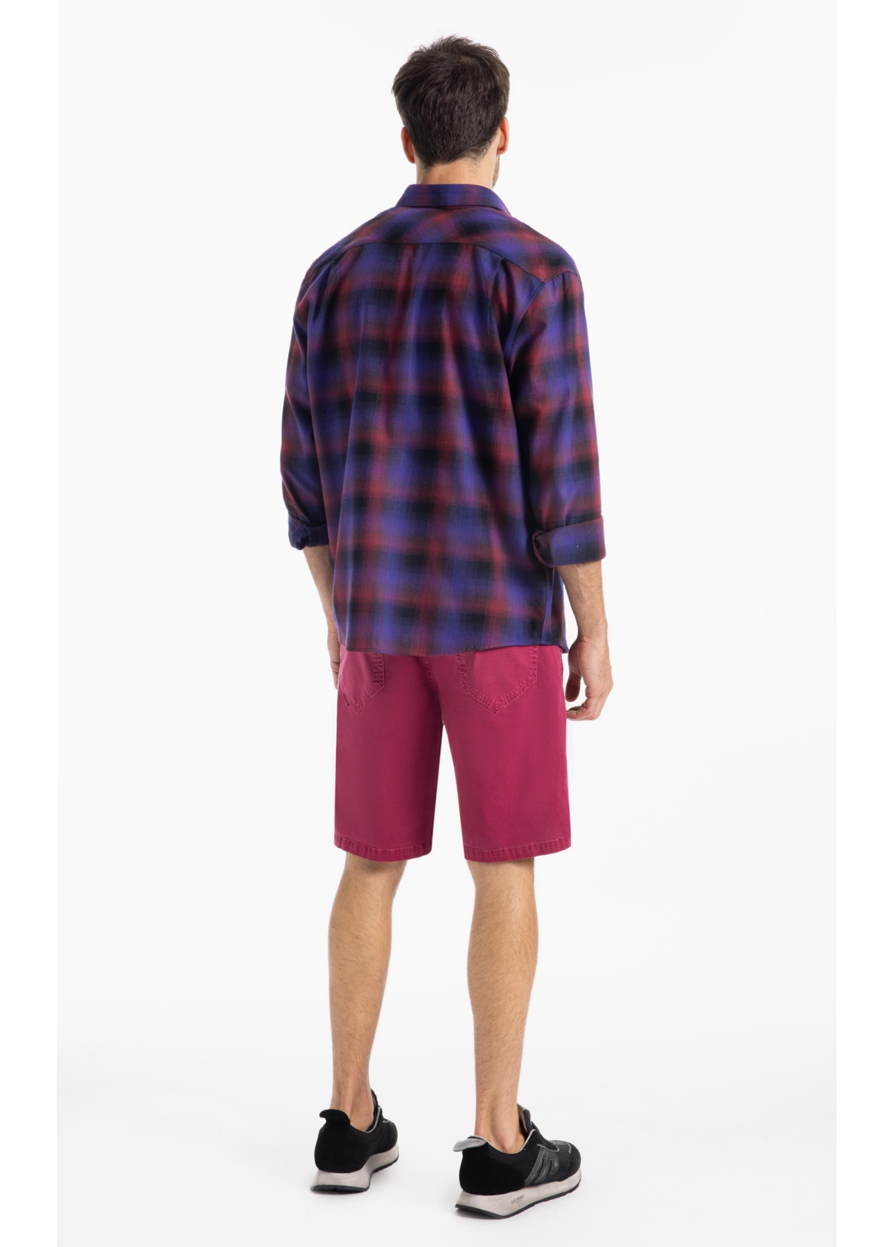 Camisa Xadrez Wool Touch Estonia  Xangai Vinho