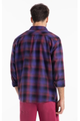 Camisa Xadrez Wool Touch Estonia  Xangai Vinho