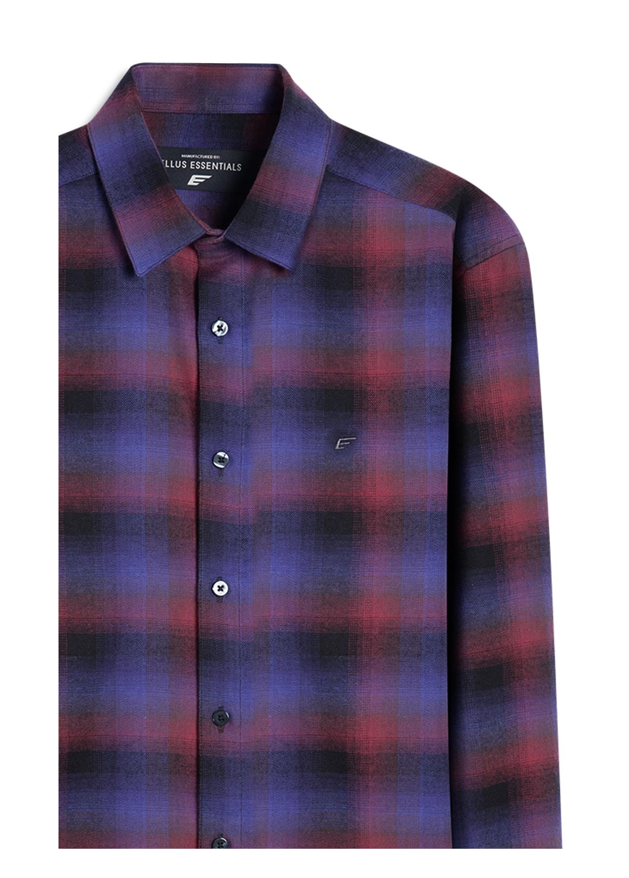 Camisa Xadrez Wool Touch Estonia  Xangai Vinho