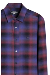Camisa Xadrez Wool Touch Estonia  Xangai Vinho