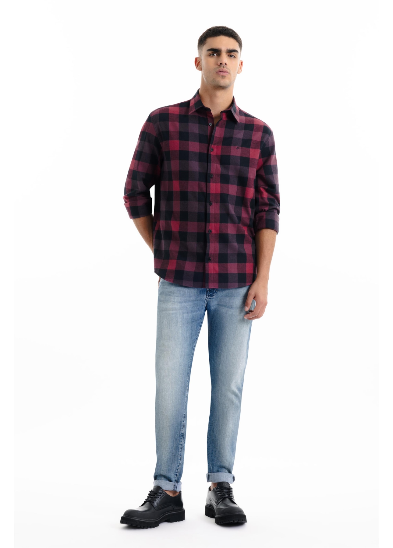 Camisa Xadrez  Wool Touch Finland Irish Vinho