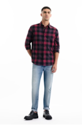 Camisa Xadrez  Wool Touch Finland Irish Vinho