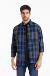Camisa Xadrez Wool Touch Groove Irish Royal