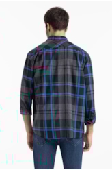 Camisa Xadrez Wool Touch Groove Irish Royal