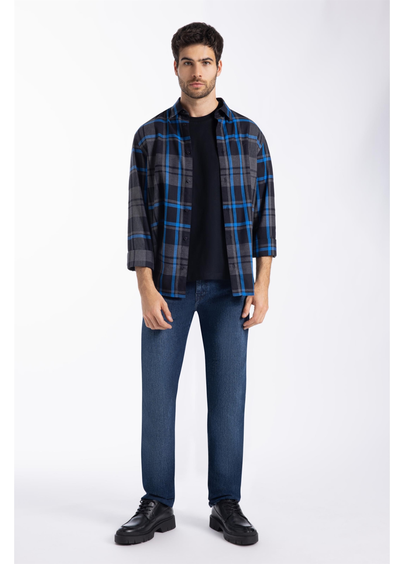 Camisa Xadrez Wool Touch Groove Irish Royal