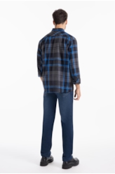 Camisa Xadrez Wool Touch Groove Irish Royal