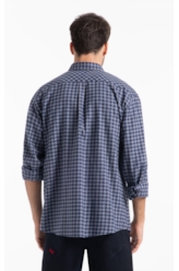 Camisa Xadrez Wool Touch Hunter Loose Xangai Grafite