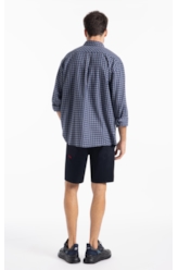 Camisa Xadrez Wool Touch Hunter Loose Xangai Grafite