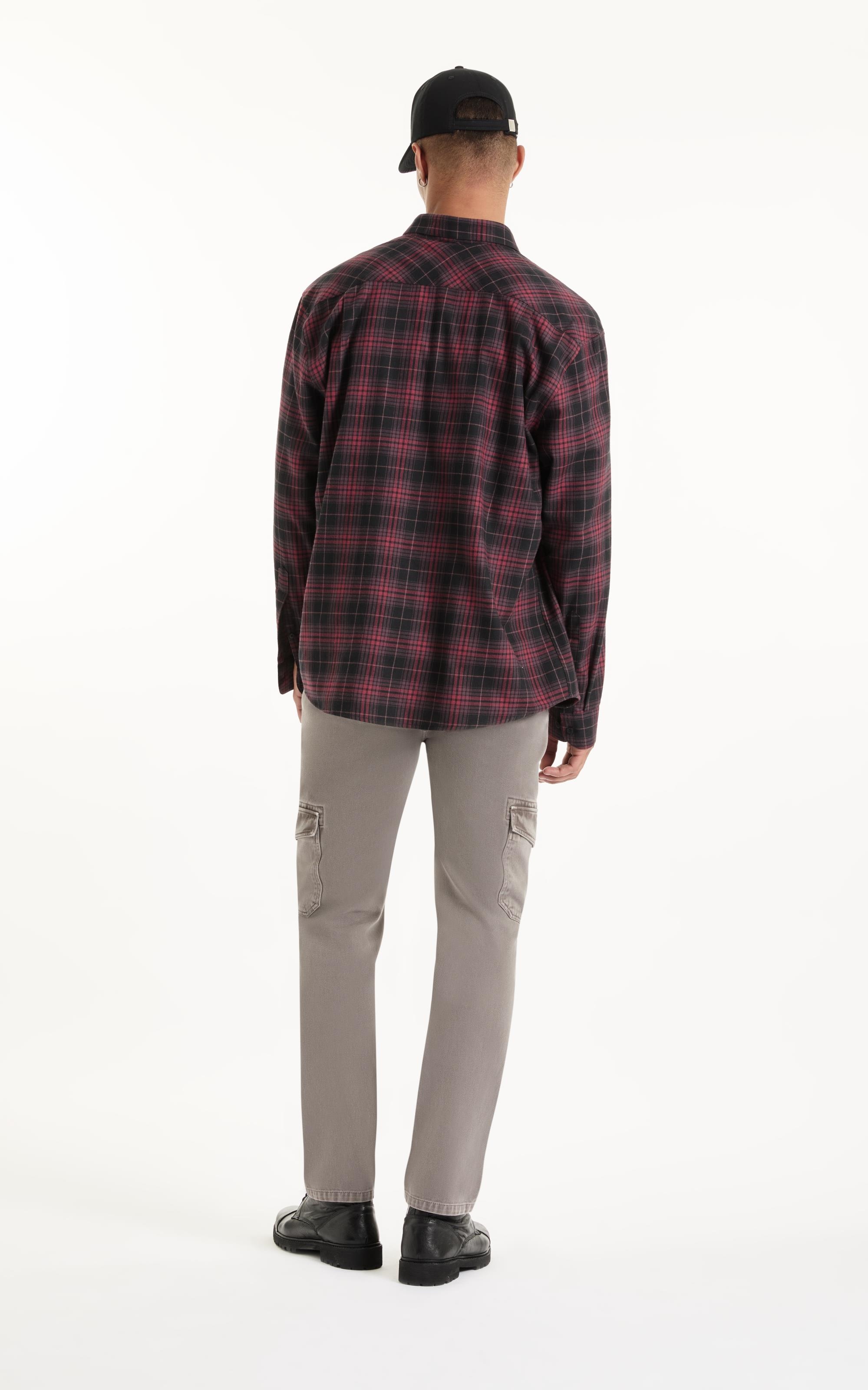 Camisa Xadrez Wool Touch Iceland Loose Irish Vinho