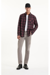 Camisa Xadrez Wool Touch Iceland Loose Irish Vinho