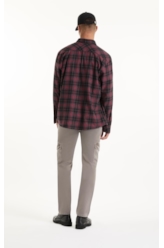 Camisa Xadrez Wool Touch Iceland Loose Irish Vinho