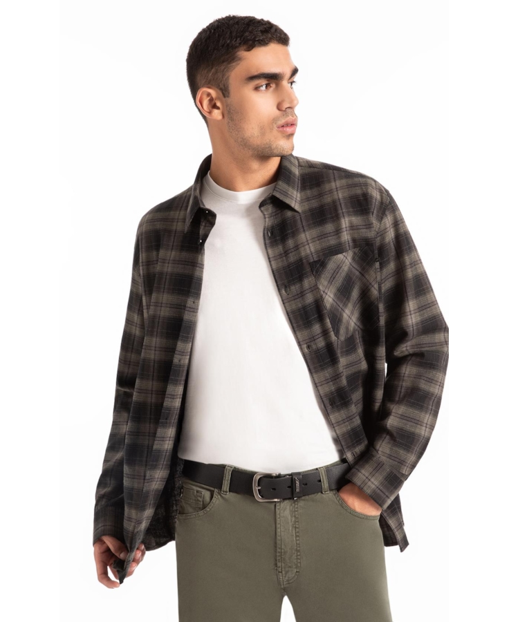 Camisa Xadrez Wool Touch Norway Loose Irish Floresta