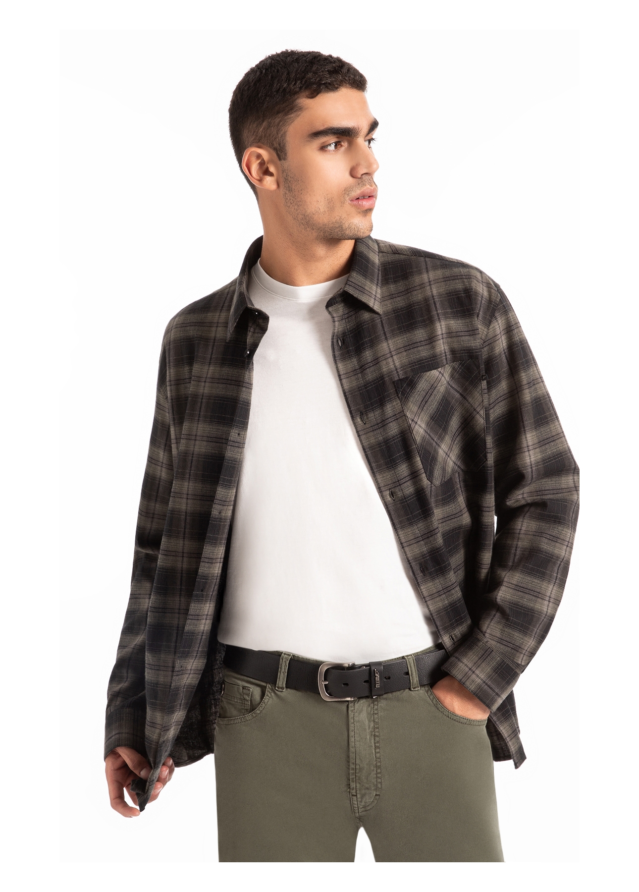 Camisa Xadrez Wool Touch Norway Loose Irish Floresta