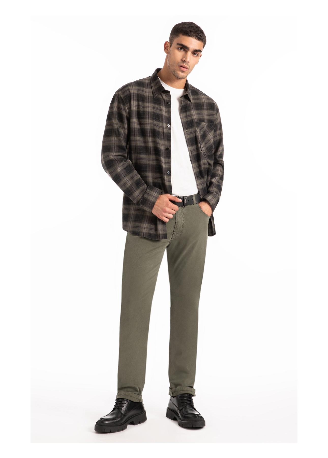 Camisa Xadrez Wool Touch Norway Loose Irish Floresta