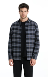 Camisa Xadrez Wool Touch Norway  Xangai Marinho